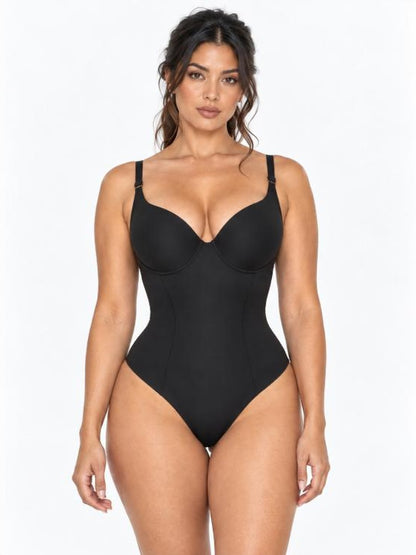 Body Reductor Sin Costuras con Encaje Ajustable en la Espalda