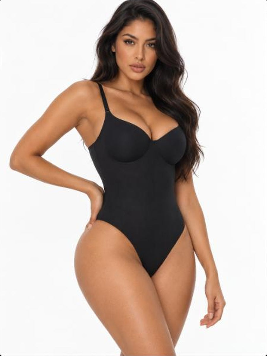 Body Reductor Sin Costuras con Encaje Ajustable en la Espalda
